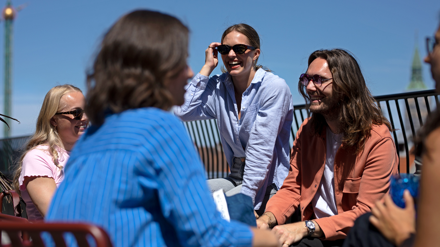 Group of young professionals on a roof top terassse