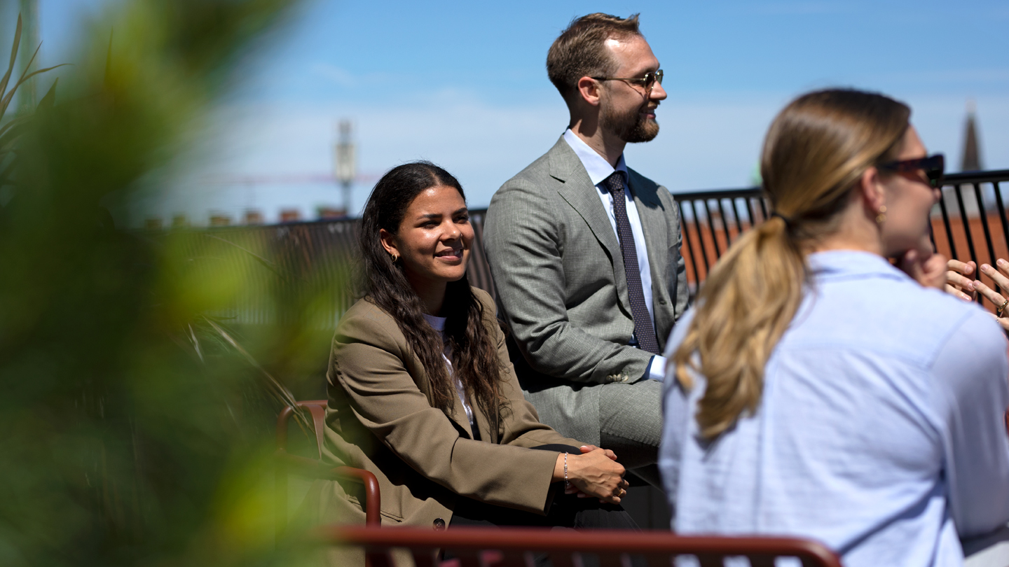 Group of young professionals on a roof top terassse