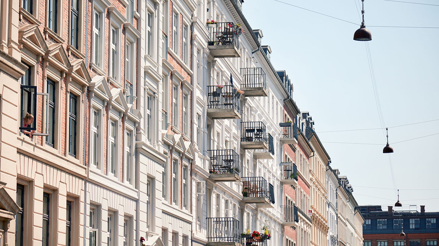 Huse på en vej