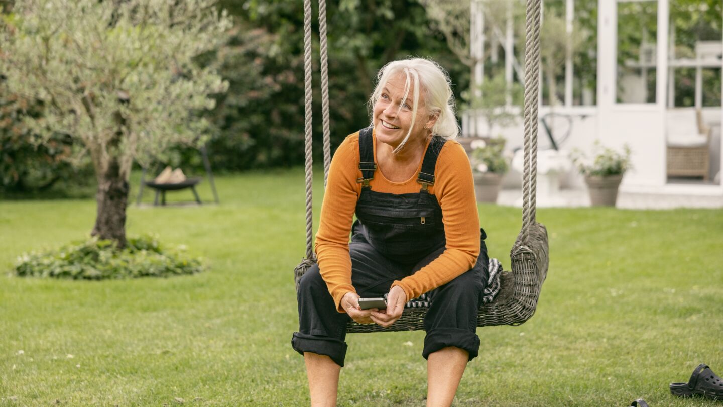 Woman looking at a screen