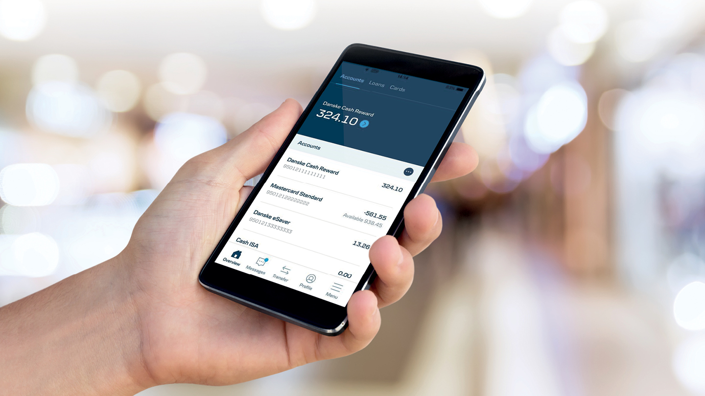 Danske mobile banking app on a smart phone