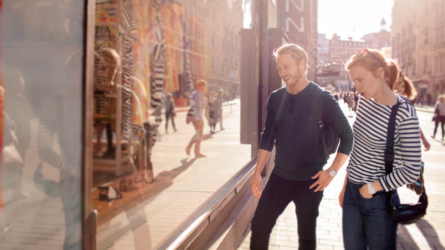 Young couple shopping