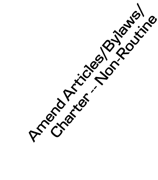 Amend Articles Bylaws Charter -- Non-Routine 